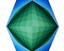 Edward Goldman, "Emeralds", acrylic, February 1976