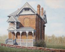 Edward Goldman, "Abandoned House", acrylic, December 1971