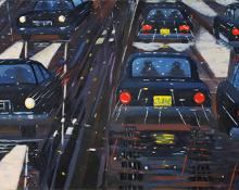 Edward Goldman, "Highway", acrylic, March 1964