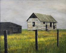 Edward Goldman, "Deserted Farm", acrylic, August 1969