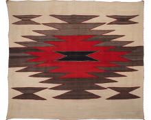 Navajo trading post regional area rug textile wall hanging antique vintage