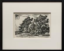 Birger Sandzen, "Mountain Slope (Colorado); edition of 100", lithograph, 1925 for sale purchase consign auction denver Colorado art gallery museum