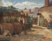 Sven Birger Sandzen, "Untitled", oil, circa 1894 painting