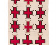Trading Post Rug, Navajo, circa 1900 spider woman cross for sale purchase consign auction art gallery museum denver