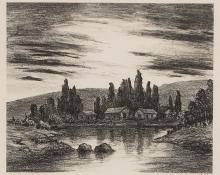 Percy Hagerman, "The Pond; edition of 18", lithograph, 1948