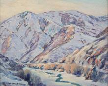 Robert Alexander Graham, "Clear Creek Canyon in Winter (Colorado)", oil, circa 1920
