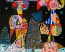 Edward Maracek, "Starlight Star Bright", oil painting, circa 1950