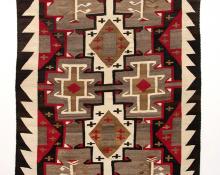 Trading Post Rug, Navajo, circa 1940, 19th century Native American Indian antique vintage art for sale purchase auction consign denver colorado art gallery museum
