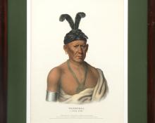  McKenney & Hall, "WAKECHAI - A Saukie Chief", lithograph, circa 1837-1844 painting for sale purchase consign sell buy Denver Colorado art gallery museum auction historic antique old