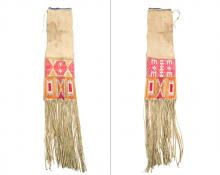 Tobacco Bag, circa 1890 quill bead 19th century Native American Indian antique vintage art for sale purchase auction consign denver colorado art gallery museum