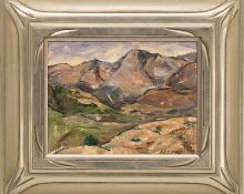 Nellie Augusta Knopf, "Untitled (Mountain Landscape, Colorado)", oil, circa 1922 painting fine art for sale purchase buy sell auction consign denver colorado art gallery museum