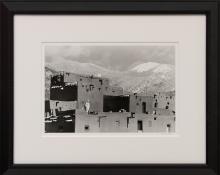 Myron Wood, "Taos Winter, Taos, New Mexico", photograph, 1961 painting fine art for sale purchase buy sell auction consign denver colorado art gallery museum