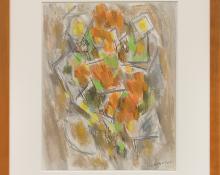 Ward Lockwood, "Floral", pastel, circa 1950 painting fine art for sale purchase buy sell auction consign denver colorado art gallery museum