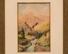 Richard Tallant, Mount of the Holy Cross, Colorado, gouache painting fine art for sale purchase buy sell auction consign denver colorado art gallery museum