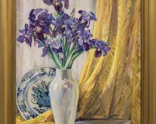 Joseph Imhof, "Untitled (Still Life with Iris)", oil painting fine art for sale purchase buy sell auction consign denver colorado art gallery museum