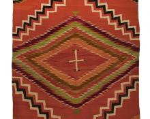 Navajo Blanket serape germantown cross  19th century Native American Indian antique vintage art for sale purchase auction consign denver colorado art gallery museum