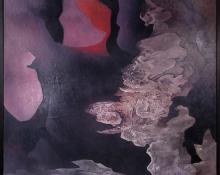 Vance Kirkland "Coral, Amethyst and Grey (Fire and Ice)", oil painting 1955 painting fine art for sale purchase buy sell auction consign denver colorado art gallery museum