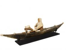 miniature kayak, inuit, eskimo, circa 1920, alaska, native american, model canoe, implement, early 20th century
