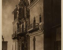 Edward Sheriff Curtis, "Façade - San Xavier Del Bac Mission, Portfolio #2, Plate 51", photogravure, 1907