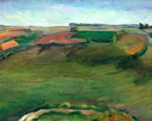 Morgan Russell, "Quarry Near Cannes", oil, c. 1917