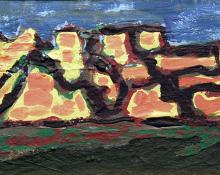 Ward Lockwood, "Untitled (Mesa)", oil on canvas, c. 1950