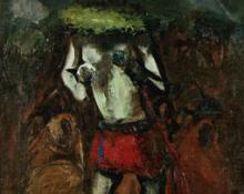 Louis Leon Ribak, "Yeibichai Dancer", oil, c. 1940