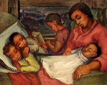 Francis Marian Cronk, "Untitled (The Trip)", oil on canvas, c. 1930