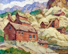 Sven Birger Sandzen, "Abandoned Mines, Nevadaville, Colorado", oil, 1940