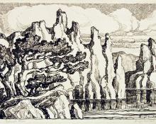 Sven Birger Sandzen, "Colorado River", lithograph, 1929