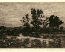 George Elbert Burr, "North Boulder Creek, Colorado", etching, c. 1910 painting for sale