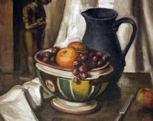 Carl Eric Olaf Lindin, "Untitled (Still Life)", oil, c. 1925