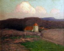 Carl Eric Olaf Lindin, "Untitled (Styrso Church, Sweden)", oil on canvas, c. 1902