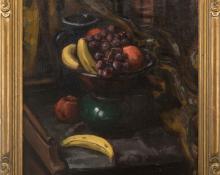 Carl Eric Olaf Lindin, "Still Life (with Bananas)", oil, c. 1925 for sale purchase consign auction denver Colorado art gallery museum