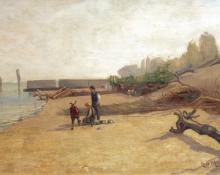 Carl Lindin, "Chicago", oil on canvas, 1891