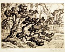 Sven Birger Sandzen, "Bear Lake", etching, 1929