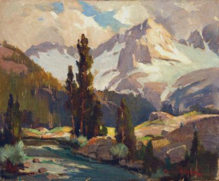 Orrin Augustine White, "Bishop Creek - High Sierras", oil, 1920