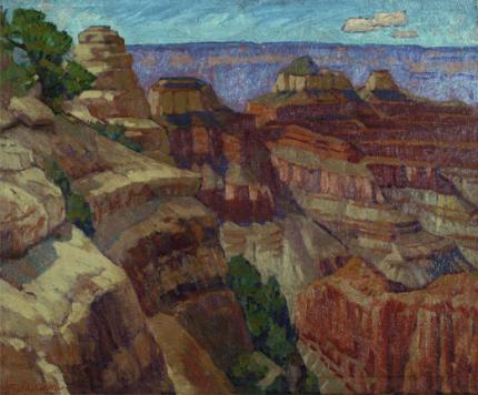 Paul Kauvar Smith, "View from the North Rim (Grand Canyon)", oil, c. 1920