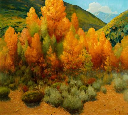 Gerard Curtis Delano, "Touch of Autumn", oil, c. 1930