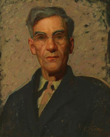 Paul Kauvar Smith, "Untitled (Portrait of a Gentleman)", oil, c. 1930-50