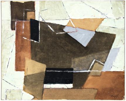 Charles Ragland Bunnell, "Untitled (Abstract Expressionist Composition)", oil painting, 1955