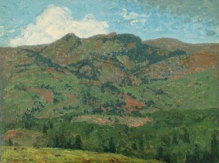 Margaret Carlson, "Untitled (Colorado Springs, Colorado)", oil, c. 1920