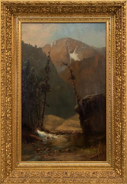 W.H.M. Cox, "Untitled (Colorado Landscape)", oil, c. 1885 painting for sale purchase consign auction denver Colorado art gallery museum