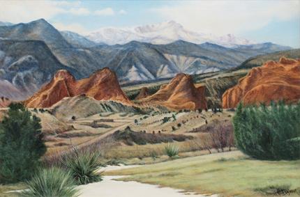 Alexander L. Eagleson, "Garden of the Gods", oil on canvas, mid 20th century