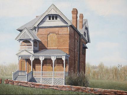 Edward Goldman, "Abandoned House", acrylic, December 1971