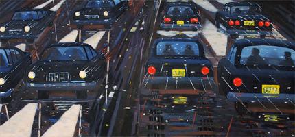 Edward Goldman, "Highway", acrylic, March 1964