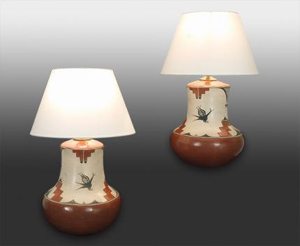 Lamp (Pair), Zia, mid 20th century 