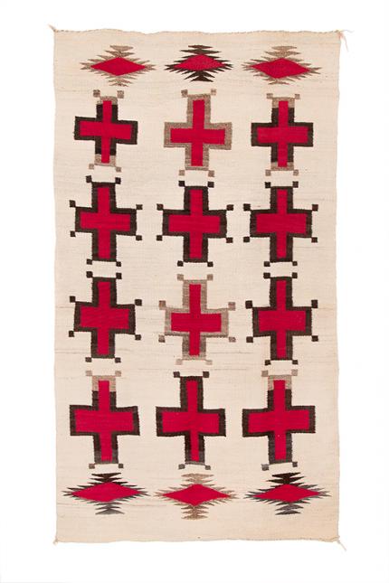 Trading Post Rug, Navajo, circa 1900 spider woman cross for sale purchase consign auction art gallery museum denver