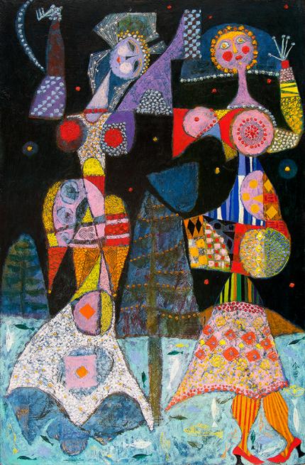 Edward Maracek, "Starlight Star Bright", oil painting, circa 1950