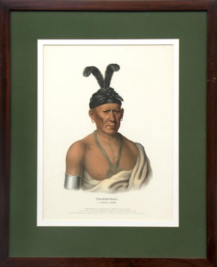 McKenney & Hall, "WAKECHAI - A Saukie Chief", lithograph, circa 1837-1844 painting for sale purchase consign sell buy Denver Colorado art gallery museum auction historic antique old