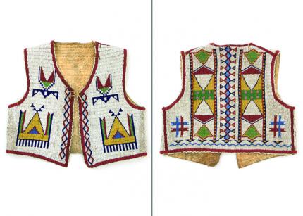 Vest (Child's), Sioux, last quarter of the 19th century 19th century Native American Indian antique vintage art for sale purchase auction consign denver colorado art gallery museum